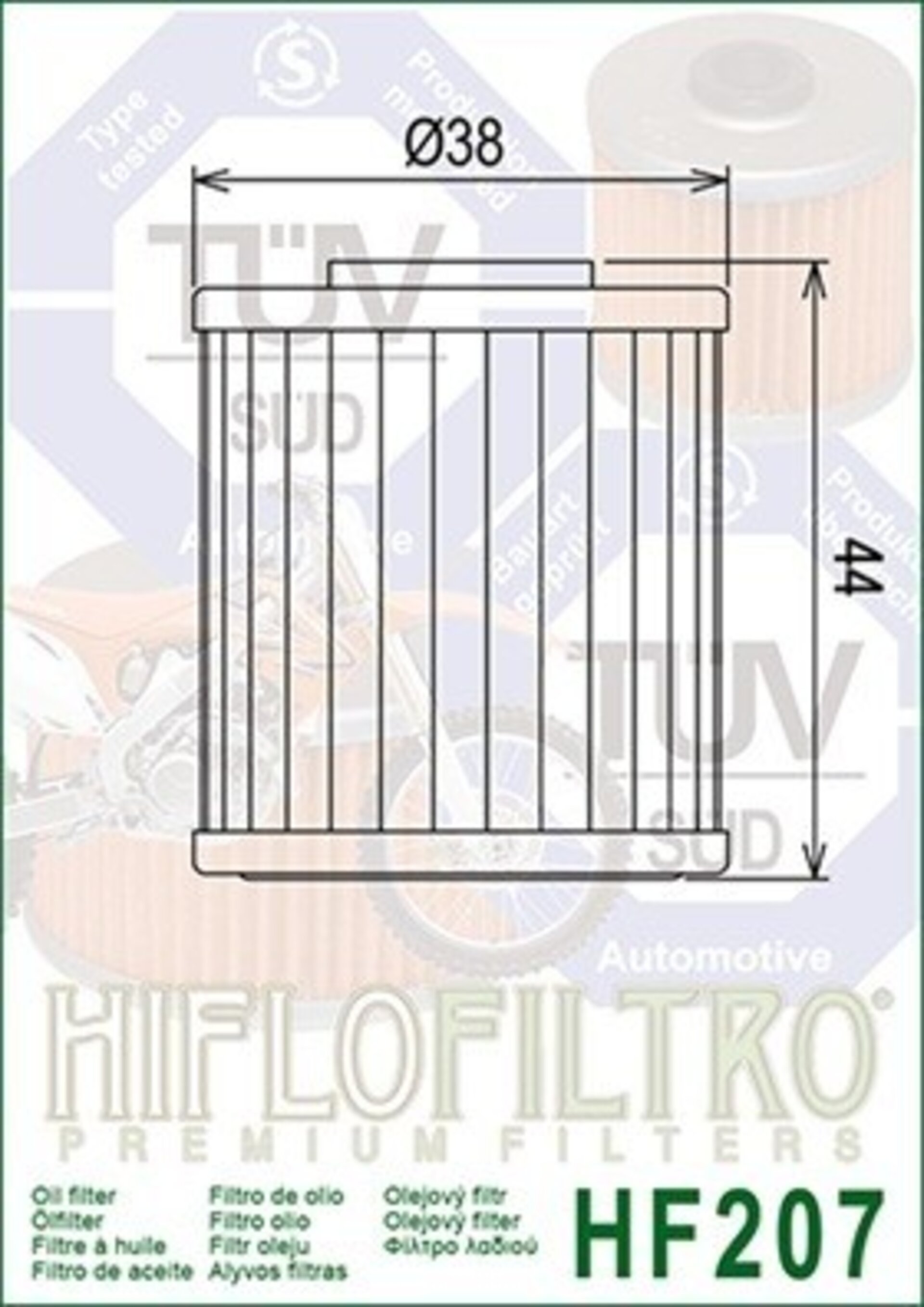 Filtro de Aceite Hiflofiltro HF207 - 2